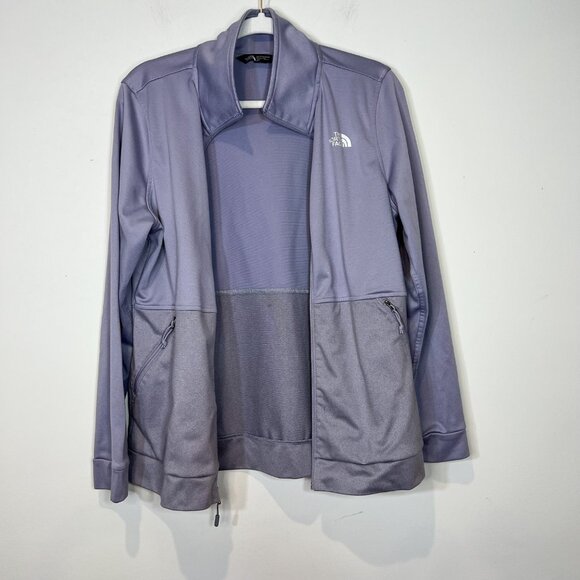 The North‎ Face Jacket L Womens Purple Fleece Lined Logo Full Zip Size Large - Picture 8 of 12